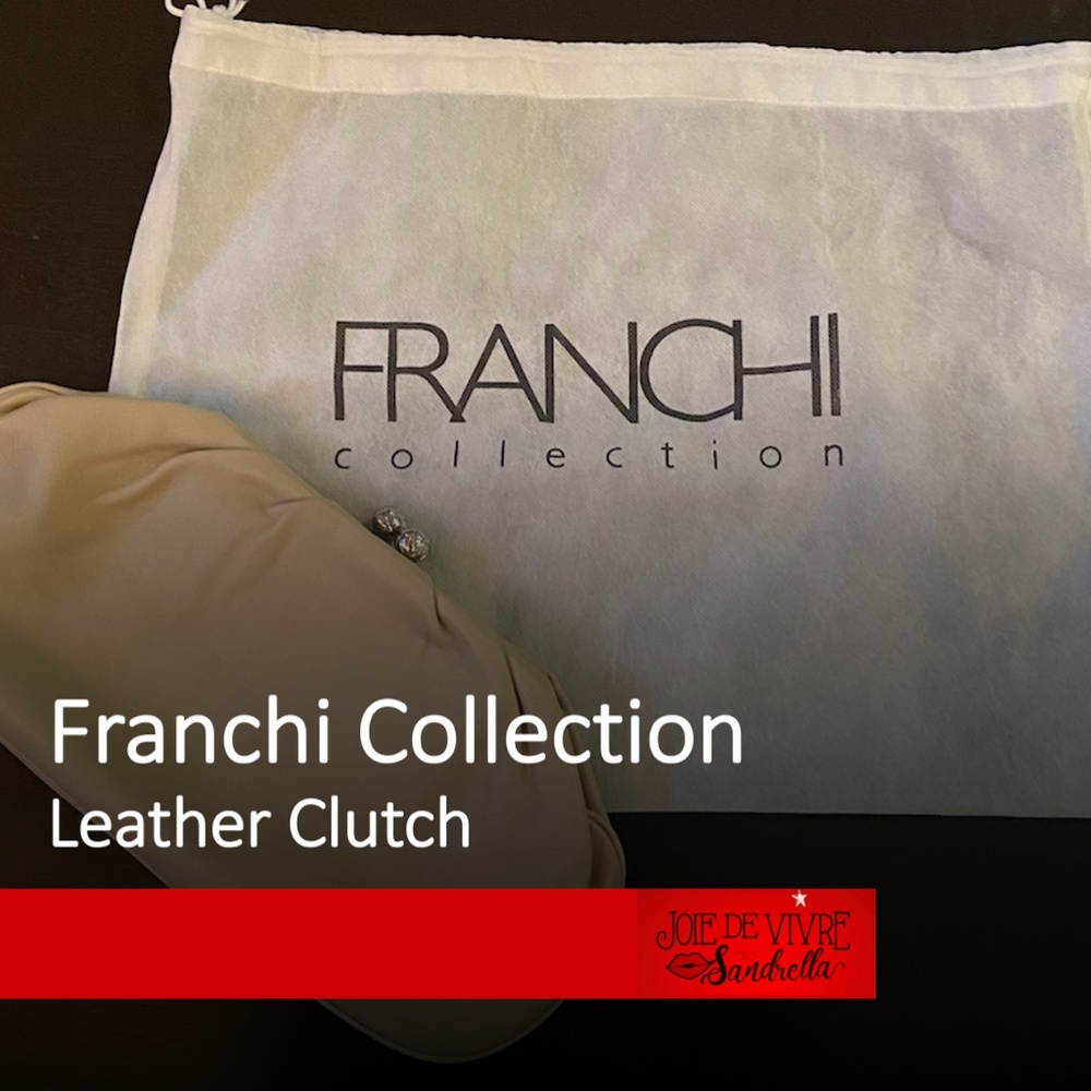 NWOT Convertible Leather Clutch - Taupe